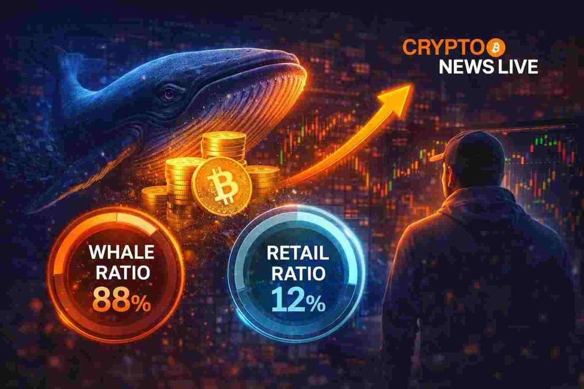 Bitcoin Whale Ratio Reaches Highest Point in 6 Years