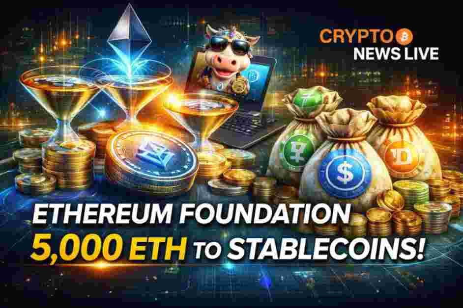 Ethereum Foundation Sells 5,000 ETH, Treasury Policy Explains Why