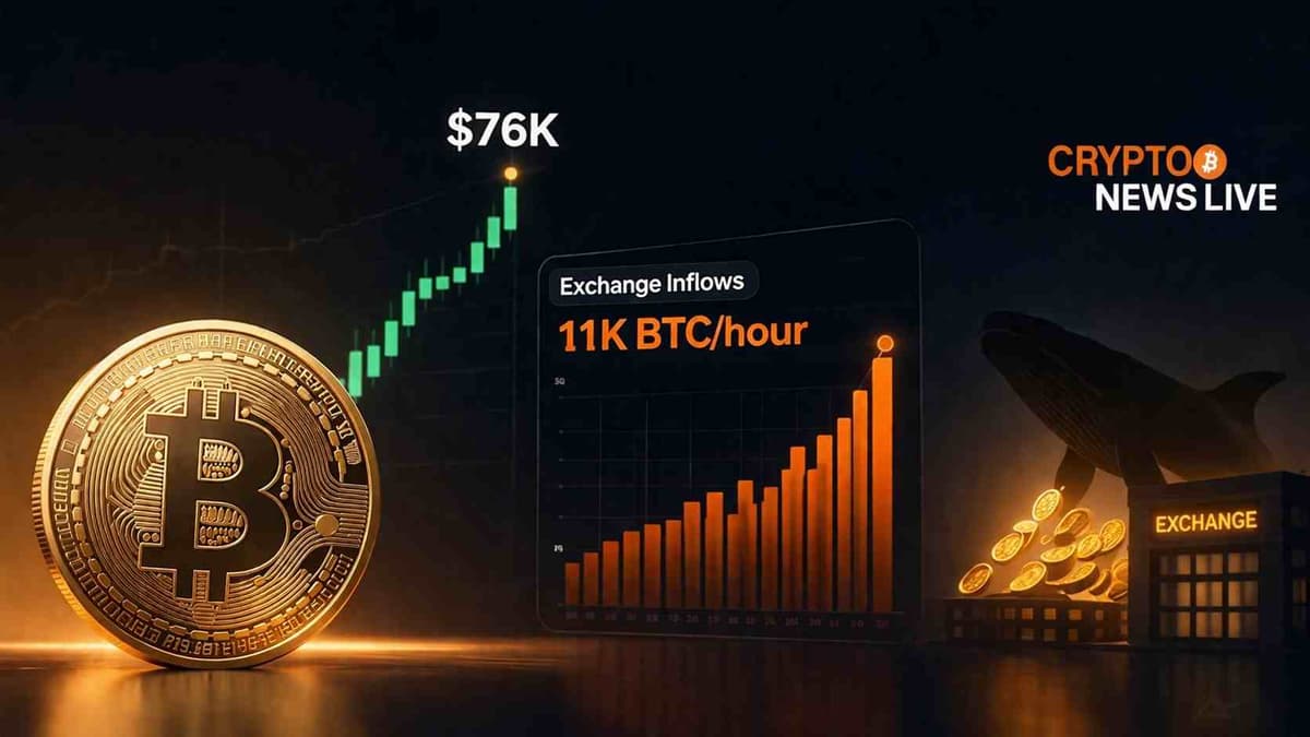 Bitcoin Hits $76K as Large Holders Rush to Exchanges