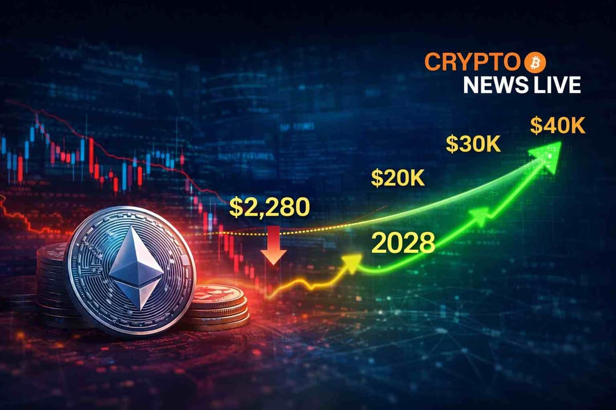 Ethereum Longs at Risk Near $2,280 While Traders Eye a $10K–$40K Roadmap