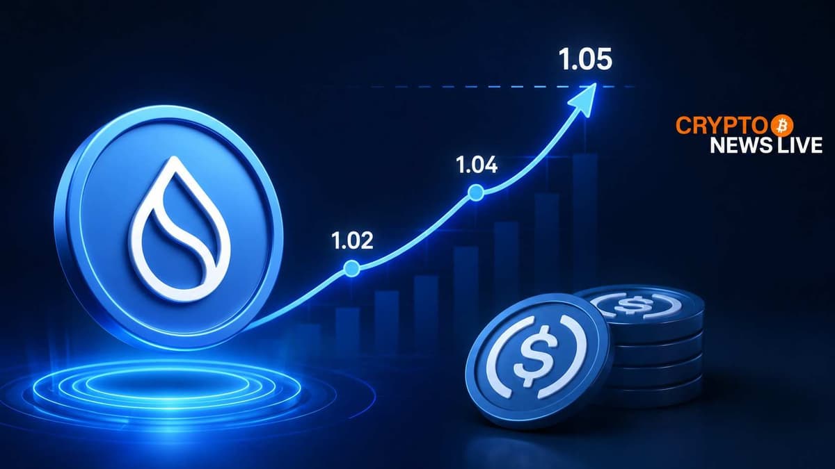 SUI Hits $1.04 as $50M Stablecoin Powder Targets $1.05 Break