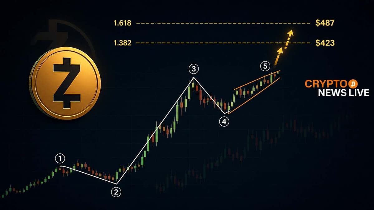 ZEC Elliott Wave Analysis Flags $423 Target but Wave 5 Danger Looms