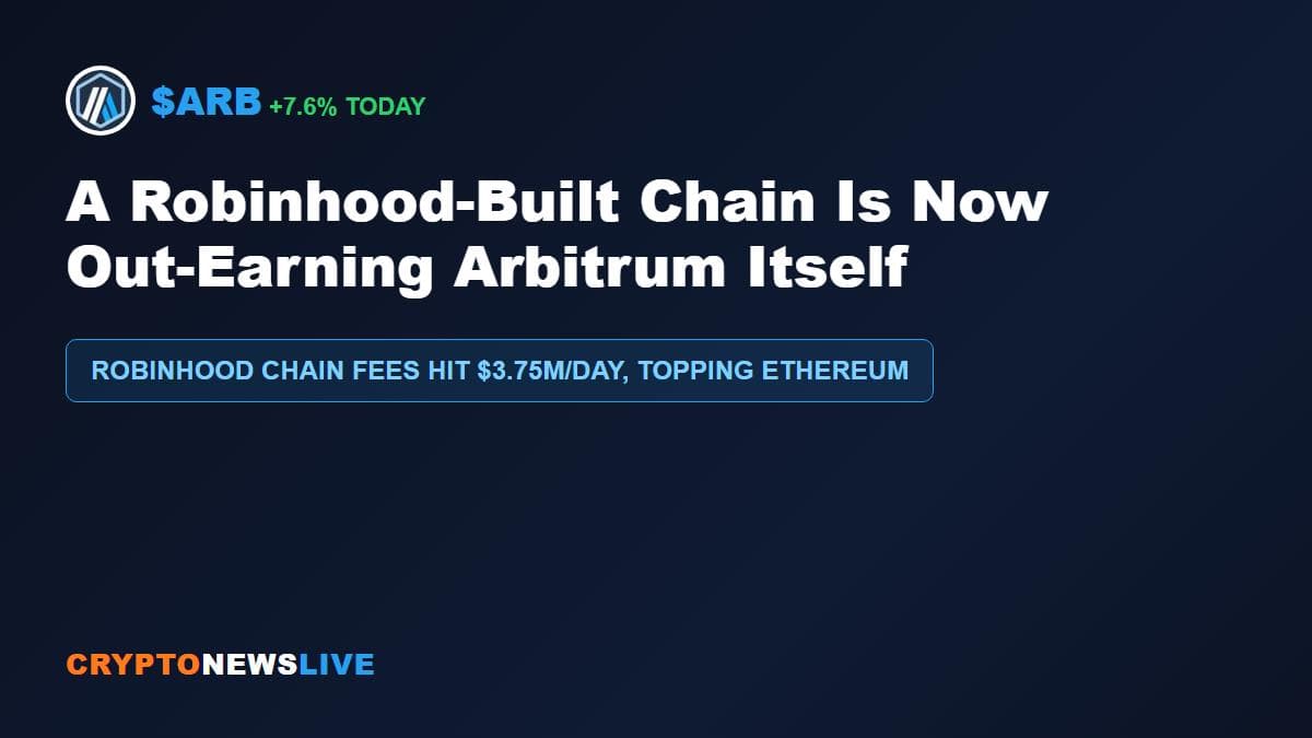 A Robinhood-Built Chain Is Now Out-Earning Arbitrum Itself