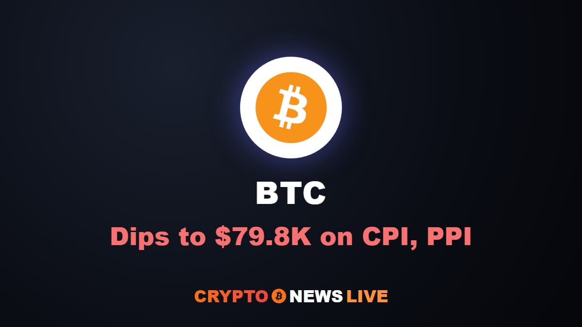 Bitcoin Price Dips to $79.8K as CPI and PPI Both Run Hot