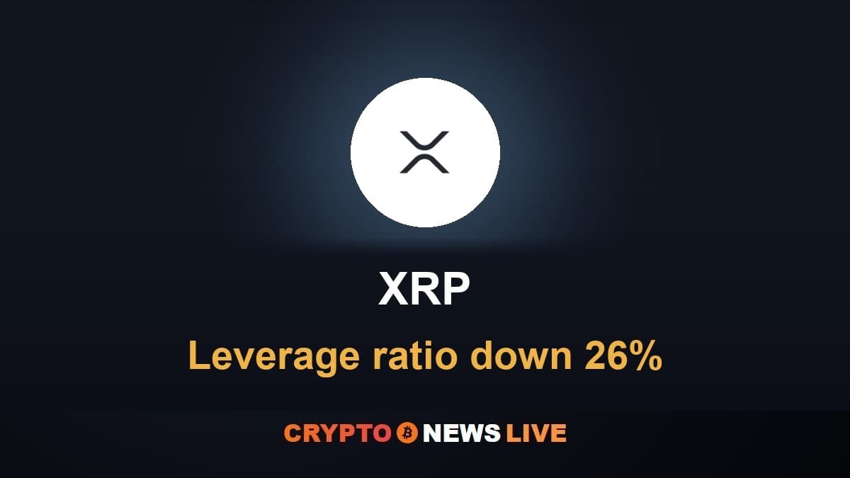 XRP Estimated Leverage Ratio Falls 26% as Exchange Inflows Climb