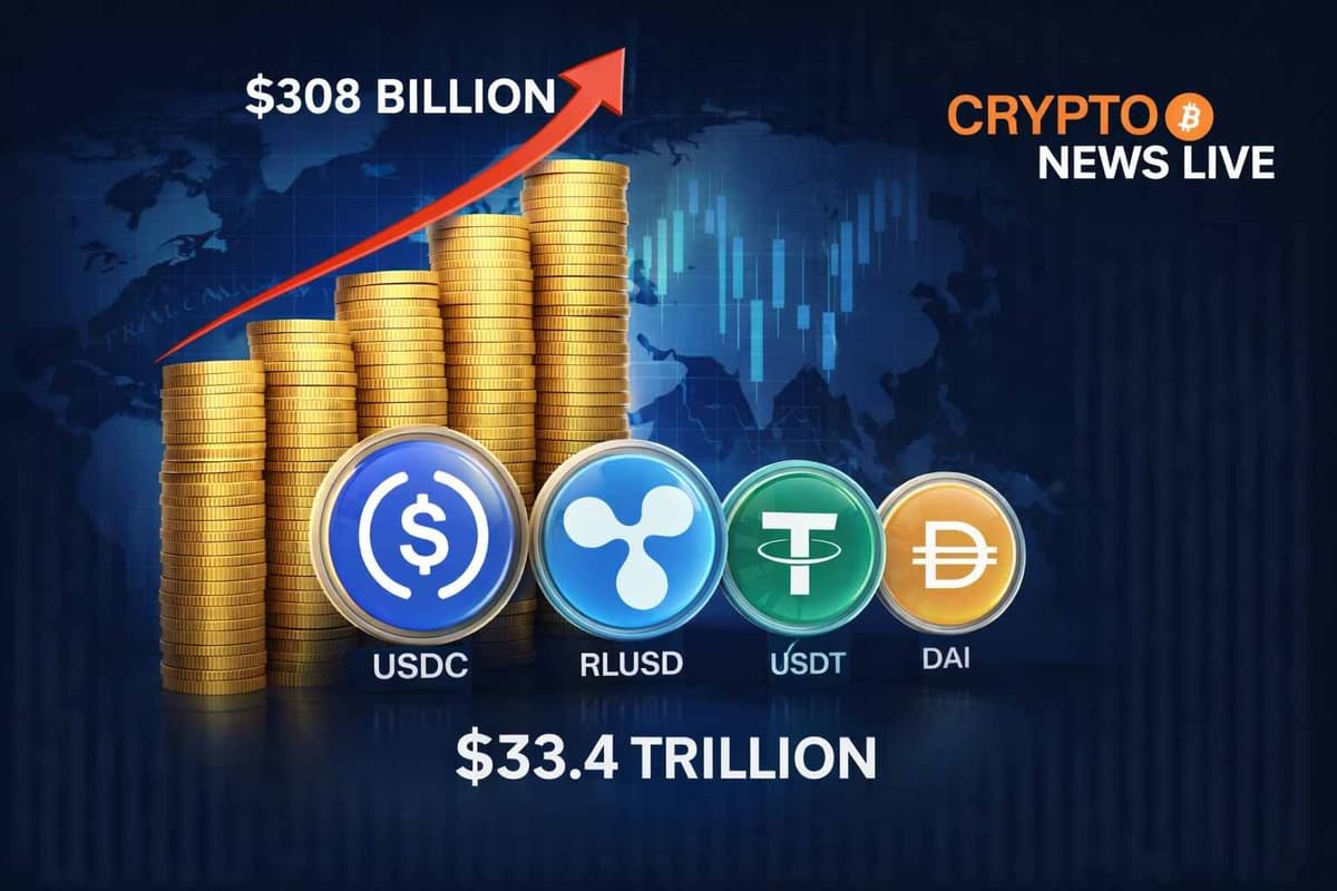 Stablecoins Cross $308B as Institutions Take Over