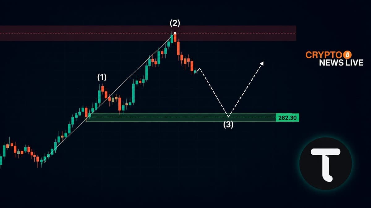 TAO Hits Key Resistance as 3-Wave Pullback Targets $282 Support