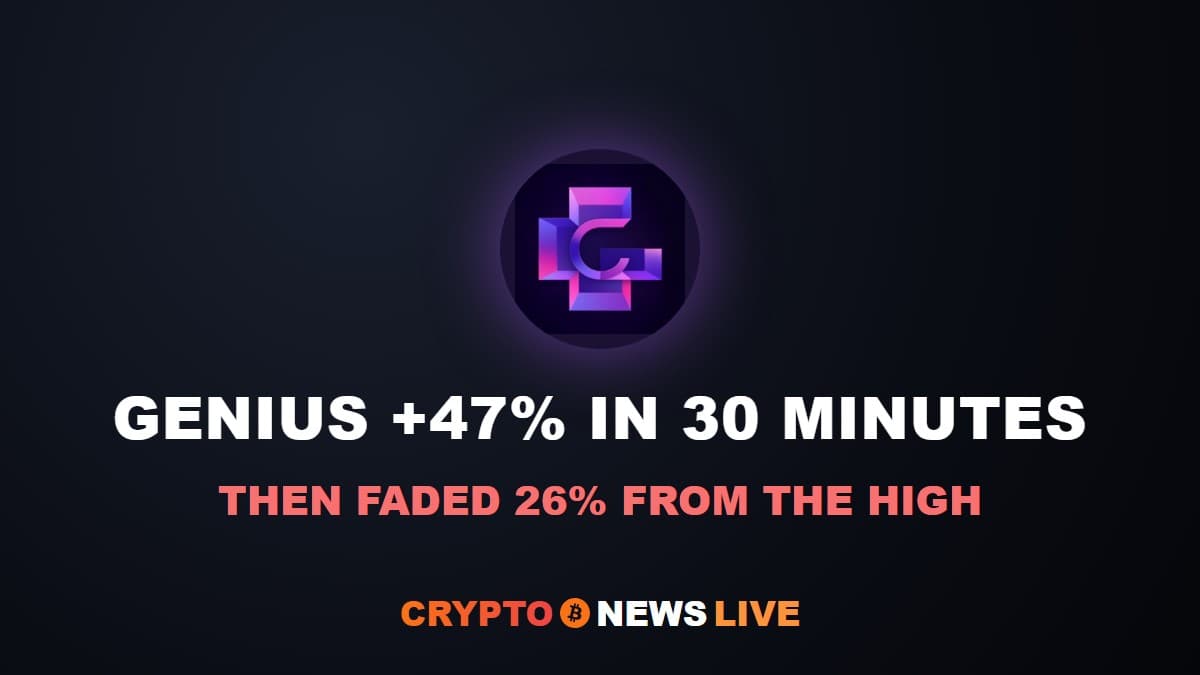CZ Clapped for Genius's Launchpad. The Token Jumped 47% in 30 Minutes, Then Faded