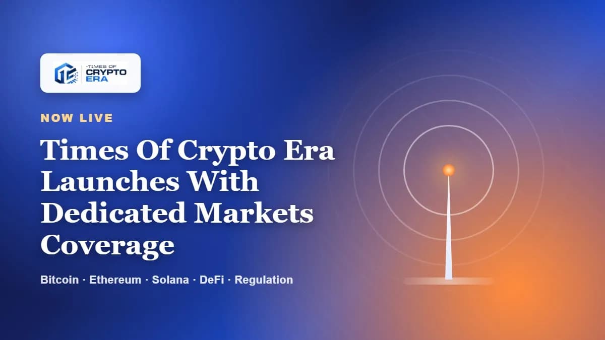 Times Of Crypto Era Launches, Opens Solana Coverage With ETF Flows And A Schwab Listing