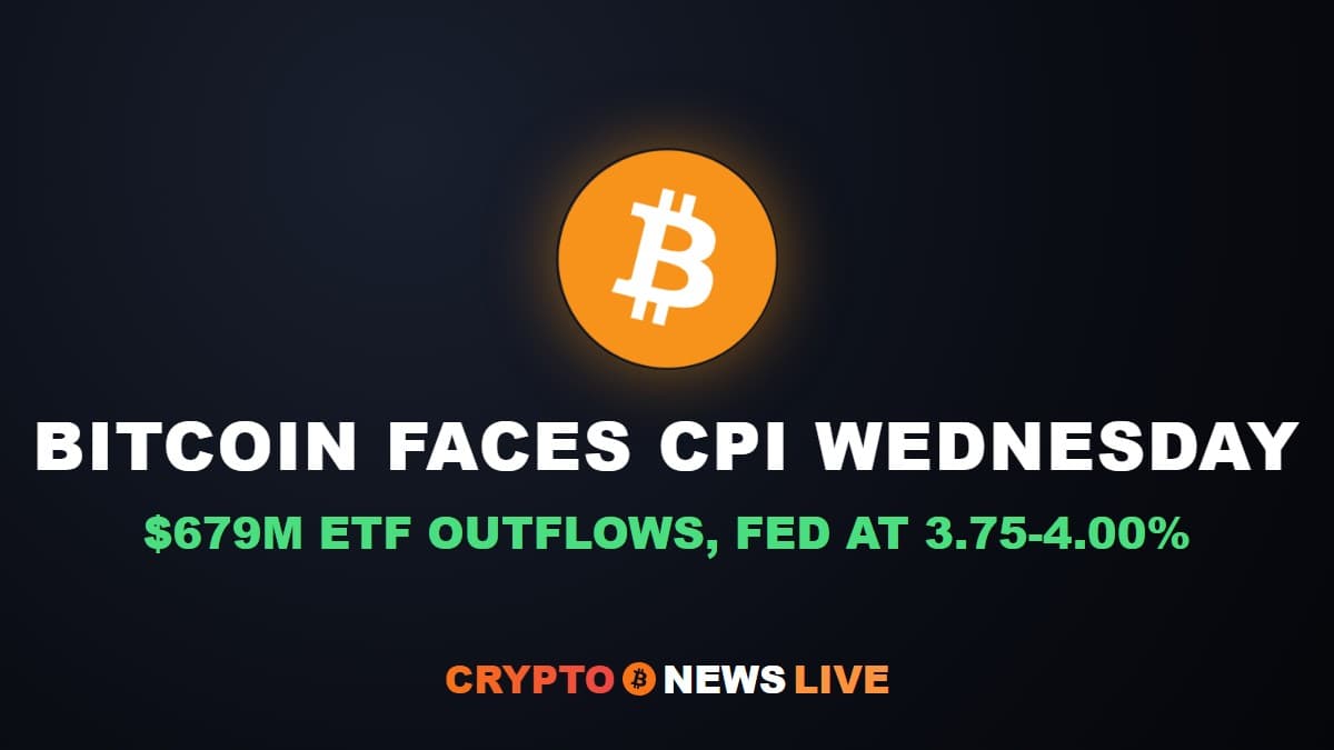 Bitcoin Price Faces CPI Wednesday After $679M ETF Outflow Week
